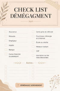 Check-list pratique pour un déménagement réussi