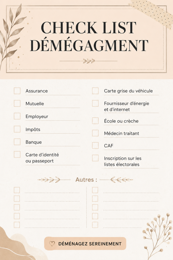 Check-list pratique pour un déménagement réussi