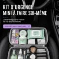Un mini kit d'urgence bien organisé pour voyager en toute sécurité.