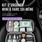 Un mini kit d'urgence bien organisé pour voyager en toute sécurité.