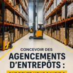 Un entrepôt bien organisé avec des étagères et des palettes optimisées pour le stockage.