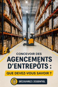 Un entrepôt bien organisé avec des étagères et des palettes optimisées pour le stockage.