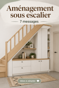 Inspiration d'aménagement astucieux sous un escalier avec des étagères intégrées
