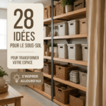 Idée d'aménagement d'un sous-sol accueillant avec des meubles confortables.