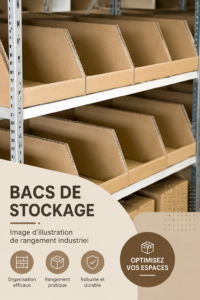 Une collection de bacs de rangement industriels en métal dans une pièce moderne.