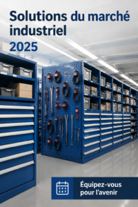 Un bureau moderne avec une décoration inspirante et des meubles ergonomiques, illustrant les solutions industrielles de 2025.
