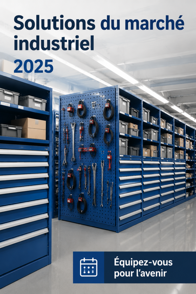 Un bureau moderne avec une décoration inspirante et des meubles ergonomiques, illustrant les solutions industrielles de 2025.
