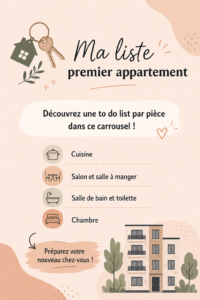 Checklist pour un premier appartement avec des éléments essentiels à considérer