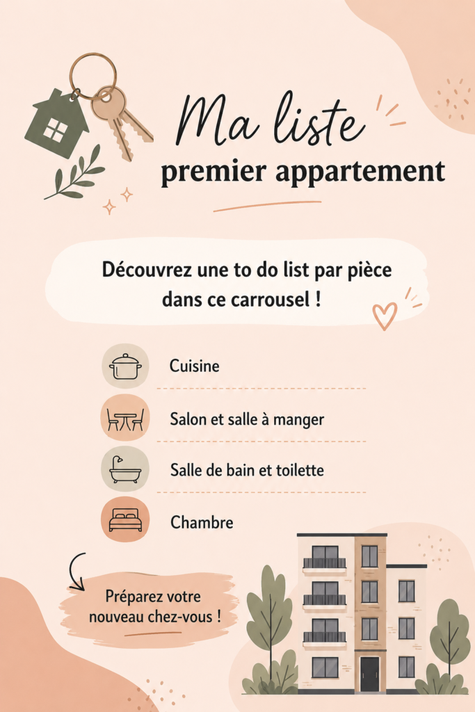Checklist pour un premier appartement avec des éléments essentiels à considérer