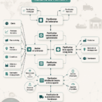 Une illustration de la chaîne d'approvisionnement moderne, représentant les flux de produits et informations.