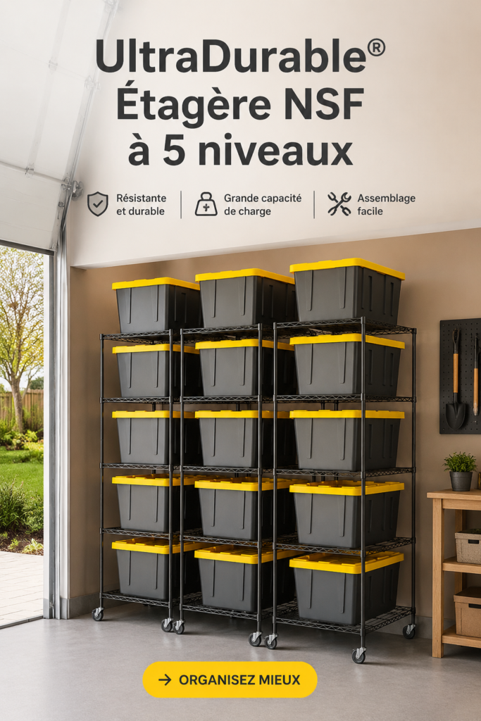 Etagères en acier design dans un intérieur moderne
