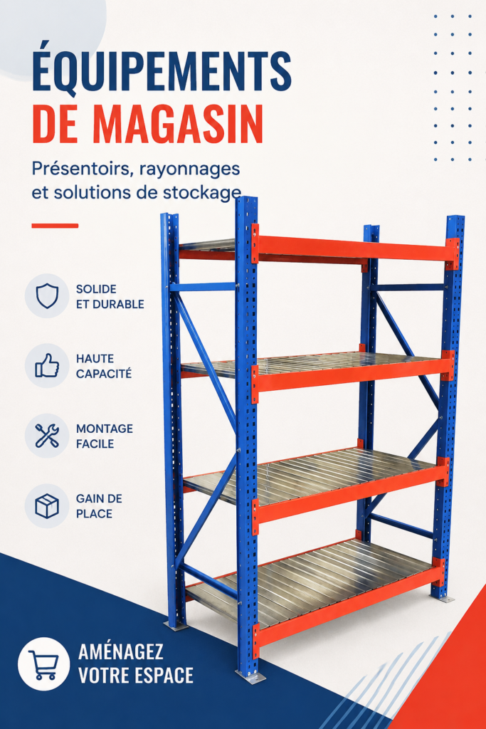Espace de vente bien aménagé avec des étagères modernes