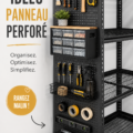 Exemple de panneau perforé décoratif dans une cuisine