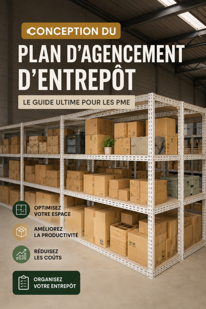 Aménagement pratique d'un entrepôt avec des rayonnages bien organisés