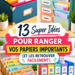 Photo d'un bureau organisé avec des documents bien rangés.