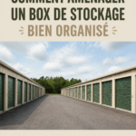 Espace de self-stockage bien organisé avec des caisses étiquetées et de l'espace libre