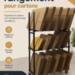 Rangement esthétique de box dans un intérieur bien agencé