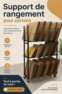 Rangement esthétique de box dans un intérieur bien agencé