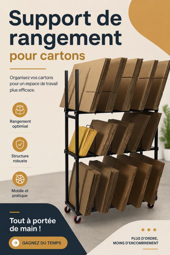 Rangement esthétique de box dans un intérieur bien agencé