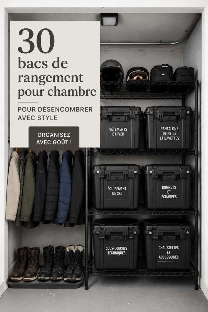 Bacs de rangement esthétiques dans une chambre moderne