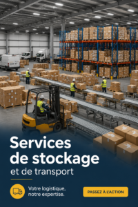 Femme supervisant un entrepôt de logistique moderne avec efficacité