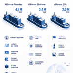 Infographie sur les alliances maritimes et l'expédition efficace.