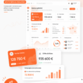 Capture d'écran d'un tableau de bord marketing attrayant avec un kit UI efficace