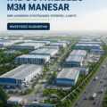 Vue d'ensemble des parcelles industrielles M3M à Manesar avec une infrastructure moderne.
