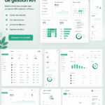 Capture d'écran d'un tableau de bord RH sur Figma, illustrant une interface moderne et pratique.