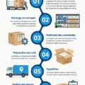 Illustration d'un processus de traitement des commandes avec des étapes claires