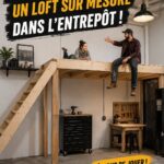 Aménagement intérieur d'un loft personnalisé dans un entrepôt, éclairage chaleureux