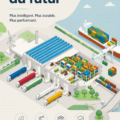 Image d'un dépôt moderne avec rayonnages automatisés et technologie avancée, symbolisant le futur de la logistique.
