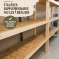 Des étagères DIY réalisées avec du bois pour un rangement pratique et esthétique.