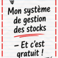 Capture d'écran d'un logiciel de gestion d'inventaire gratuit sur un ordinateur avec des graphiques de stock.