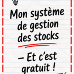 Capture d'écran d'un logiciel de gestion d'inventaire gratuit sur un ordinateur avec des graphiques de stock.