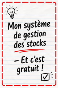 Capture d'écran d'un logiciel de gestion d'inventaire gratuit sur un ordinateur avec des graphiques de stock.