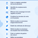Femme au travail analysant des stocks dans un magasin de détail.