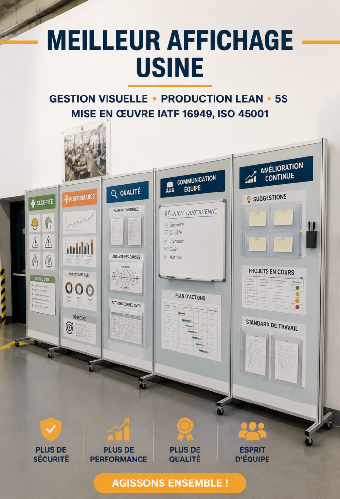 Un espace logistique organisé grâce à une gestion visuelle efficace.