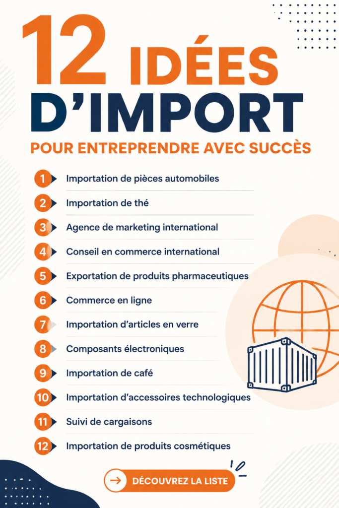 Visuel d'une femme d'affaires souriante explorant des idées d'import-export