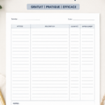 Modèle de liste d'inventaire imprimable pour un rangement efficace