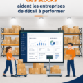 Logiciel de gestion des stocks affichant des données de vente et d'inventaire.