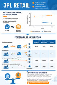 Image représentant une infographie sur la logistique 3PL et ses avantages.