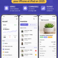 Un smartphone affichant une application de gestion des stocks avec des graphismes colorés, représentant la logistique moderne.