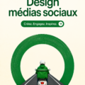Un ordinateur portable affichant un design efficace pour les réseaux sociaux.