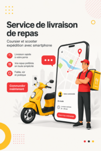 Un plat appétissant de cuisine asiatique prêt à être livré