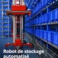 Robot de stockage moderne dans un entrepôt en pleine activité