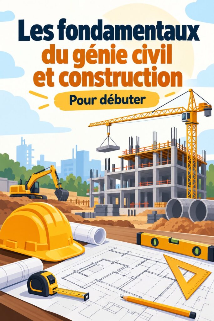 Illustration d'un chantier de construction représentant des femmes au travail dans le domaine du génie civil.