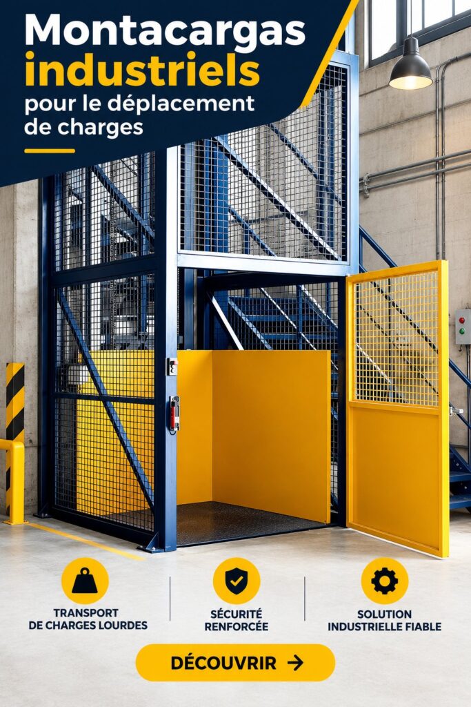 Monte-charge industriel en action dans un entrepôt moderne