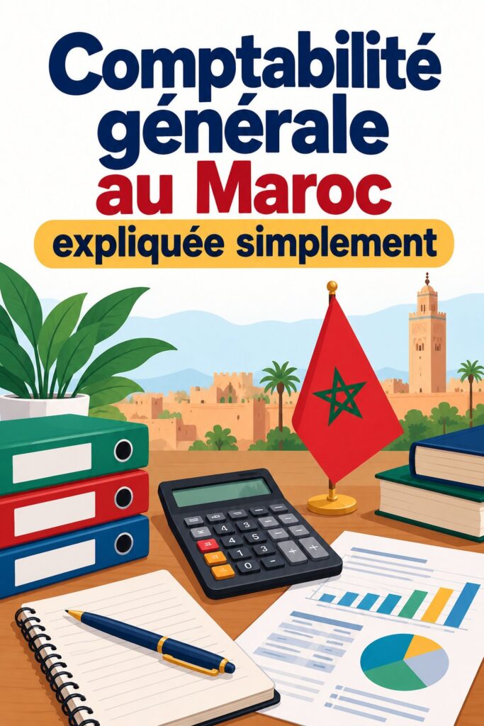 Image d'un livre sur la comptabilité générale marocaine, idéal pour la formation.