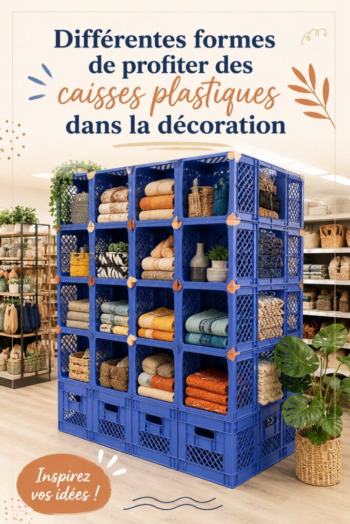 Boîtes en plastique réutilisées en décoration intérieure